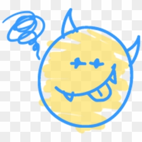 Smile Emoji Watercolor Handpainted Cute Evil Funny, HD Png Download - watercolor circle png
