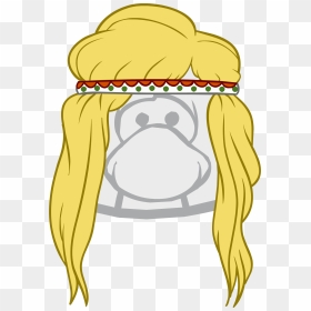 Club Penguin Wiki - Club Penguin Blonde Hair, HD Png Download - hippie png