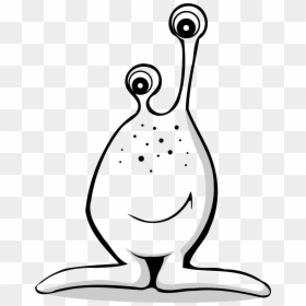 Alien Clip Art Black And White, HD Png Download - cute monster png