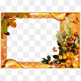 Thanksgiving Frame Transparent, HD Png Download - fall leaf border png