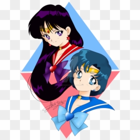 Sailor Mercury And Sailor Mars, HD Png Download - sailor mercury png