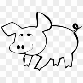 Pig Outline, HD Png Download - pig nose png