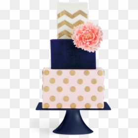 Navy And Gold Sweet 16 Cakes, HD Png Download - cake stand png