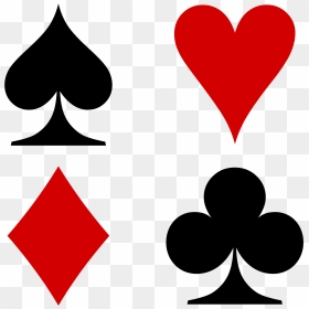 Hearts Diamonds Clubs Spades, HD Png Download - queen of hearts card png