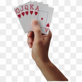 Cards In Hand Png, Transparent Png - queen of hearts card png