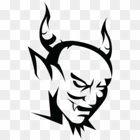 Black And White Devil Face, HD Png Download - satanic symbols png