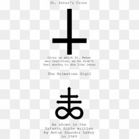 Cross, HD Png Download - satanic symbols png