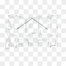 Couch, HD Png Download - bay window png