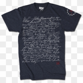 Signatures On Shirt, HD Png Download - declaration of independence png