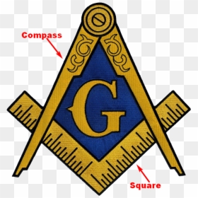 Masonic Square And Compass, HD Png Download - satanic symbols png