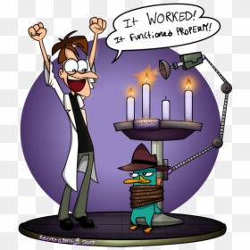 Phineas And Ferb Doof And Perry, HD Png Download - perry the platypus png