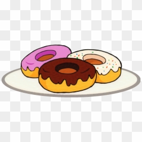 Plate Of Donuts Clipart, HD Png Download - doughnuts png