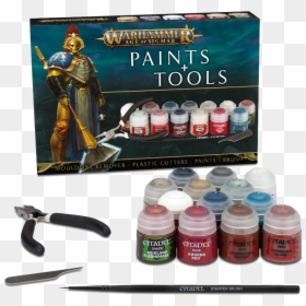 Warhammer Age Of Sigmar Paints & Tools Set, HD Png Download - mancha de pintura png