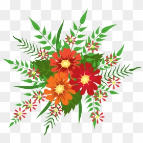 Red And Green Flower Png, Transparent Png - garden flowers png