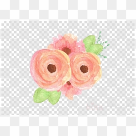 Peach Flower Clip Art, HD Png Download - garden flowers png