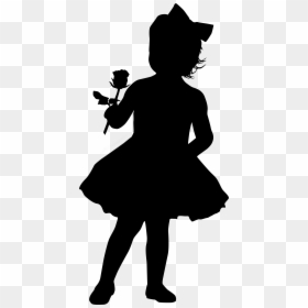 Flower Girl Silhouette Png, Transparent Png - sexy girl silhouette png
