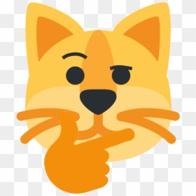 Cat Emoji Twitter, HD Png Download - hmm emoji png