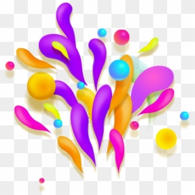 Juice Splashing Transparent, HD Png Download - colorful splatter png