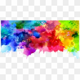 Colorful Splash Background Vector, HD Png Download - colorful splatter png