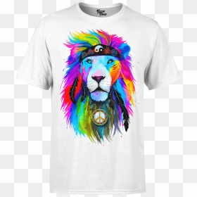 Hippie Lion Premium Cotton Crew Premium Supima Cotton - Leon Hippie, HD Png Download - hippie png