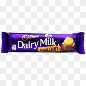 Cadbury Dairy Milk Chocolate Whole Nut 45 Gm - Cadbury Dairy Milk, HD Png Download - dairy milk png