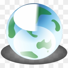 Recylcle Blue Crystal Earth Globe Svg Clip Arts - Sphere, HD Png Download - globe clipart png