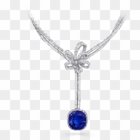 A Graff Sapphire And Diamond Inspired By Twombly Necklace - Locket, HD Png Download - png jewellers necklace designs
