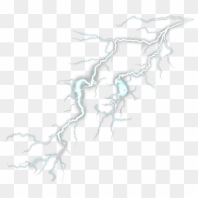 #lightning #light #electric #weather #white #effects - Drawing, HD Png Download - thunder effect png
