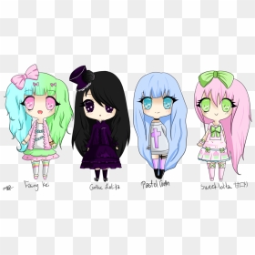 Types Of Lolita - Fairy Kei Vs Pastel Goth, HD Png Download - pastel goth png