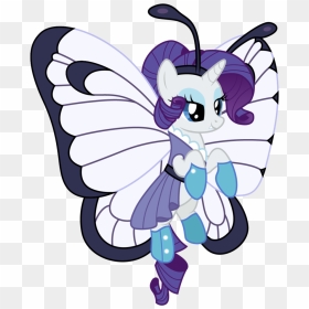 Rainbow Butterfly Clipart Magical - Butterfly Rarity, HD Png Download - rarity png