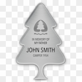 6” Silver Plaque With 4 Lines Of Custom Text - Christmas Tree, HD Png Download - john wall png
