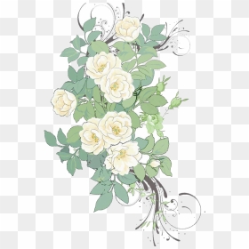 Flower Painting Pattern - Watercolor Painting White Rose Flowers, HD Png Download - png flowers background images