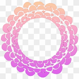 #flower #flowers #floral #round #wreath #frame #colourful - Round Floral Design Png, Transparent Png - colourful floral design png