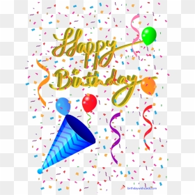 Golden Text Happy Birthday Wish Card - Simple Happy Birthday Background, HD Png Download - happy birthday wishes png