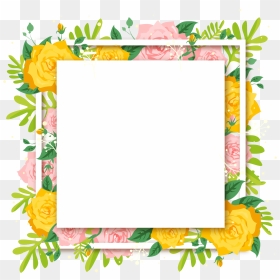 Beautiful Summer Flower Decoration Euclidean Vector - Picture Frame, HD Png Download - flower photo frame design png