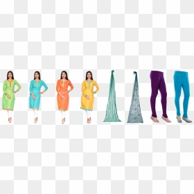 Salad 4 Readymade Cotton Kurtis With Assorted 2 Leggings - Costume, HD Png Download - kurti png