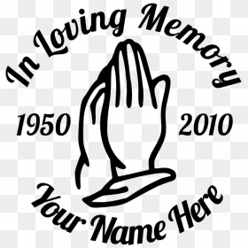 In Loving Memory Praying Hands Sticker, HD Png Download - namaste hands clipart png
