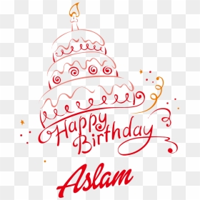 Aslam Happy Birthday Vector Cake Name Png - Happy Birthday Amjad, Transparent Png - happy birthday png images 3d