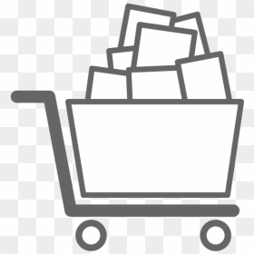Book Cart Clipart Svg Download Shopping Cart - Icon Shop Png White Cart, Transparent Png - cart icon png transparent