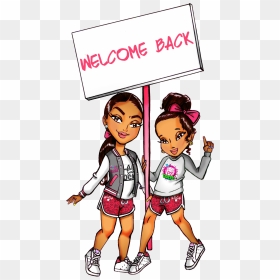 Welcomeback - Cartoon, HD Png Download - welcome girl png
