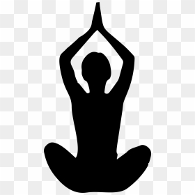 Hand Clipart Yoga - Clipart Yoga Poses Black And White, HD Png Download - namaste hands clipart png