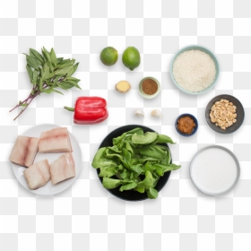 Coconut Fish Curry With Baby Bok Choy & Jasmine Rice - Superfood, HD Png Download - curry leaves png