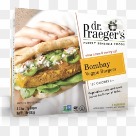 Praeger"s Bombay Veggie Burgers - Dr Praeger's, HD Png Download - veg burger png