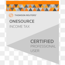 Onesource Income Tax Professional User Certification - Onesource Tax Provision V2016, HD Png Download - tax png