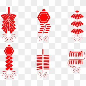 This Graphics Is 2018 New Year Red Firecrackers Vector - Vector Firecracker, HD Png Download - fire crackers png