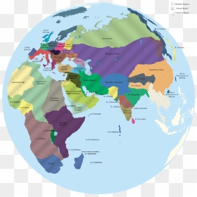 Afro Eurasia Drawing Map, HD Png Download - india globe png