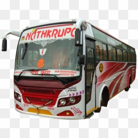 Bus Nathkrupa Travels, HD Png Download - travel bus png