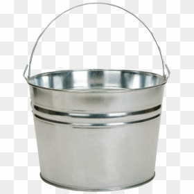Metal Bucket Png Transparent Image - Transparent Background Transparent Bucket, Png Download - plastic bucket png
