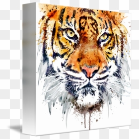 "tiger Face Closeup - Paint A Tiger Face, HD Png Download - tiger png hd