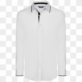 White Muswell Dress Shirt - Long-sleeved T-shirt, HD Png Download - formal shirt png